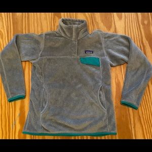 Patagonia fleece 1/4 snap gray pullover. Women's